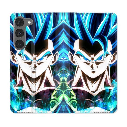 Housse Cuir Portefeuille Pour Samsung Galaxy A26 5G Manga Dragon Ball Gogeta Visage