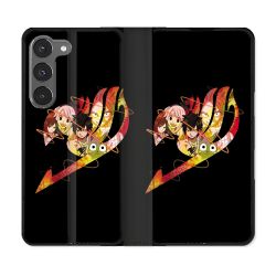 Housse Cuir Portefeuille Pour Samsung Galaxy A26 5G Manga Fairy Tail Logo Noir