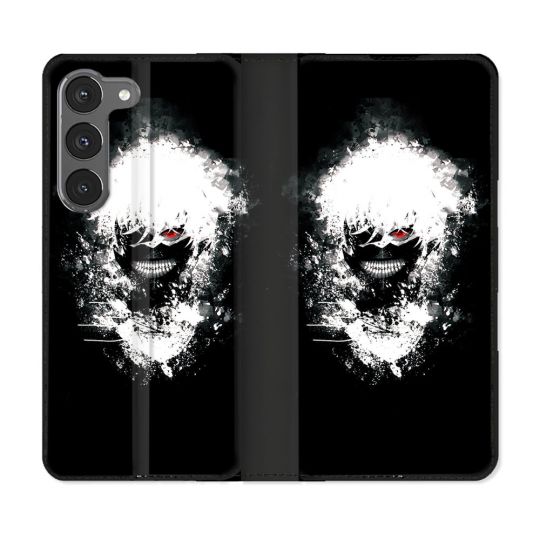 Housse Cuir Portefeuille Pour Samsung Galaxy A26 5G Manga Tokyo Ghoul Kaneki Tag