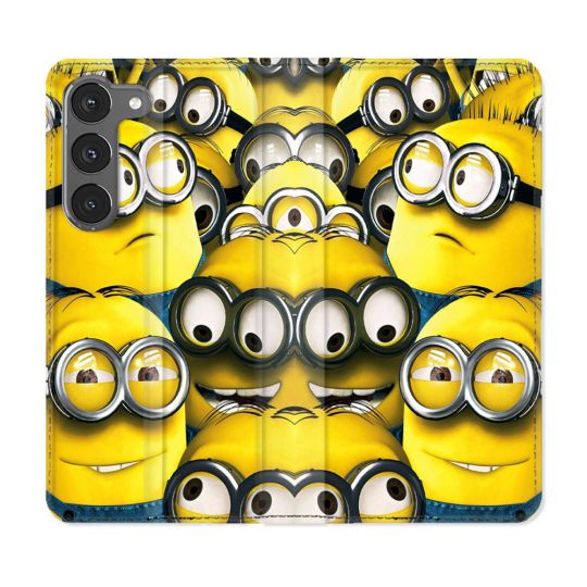 Housse Cuir Portefeuille Pour Samsung Galaxy A26 5G Minions Groupe