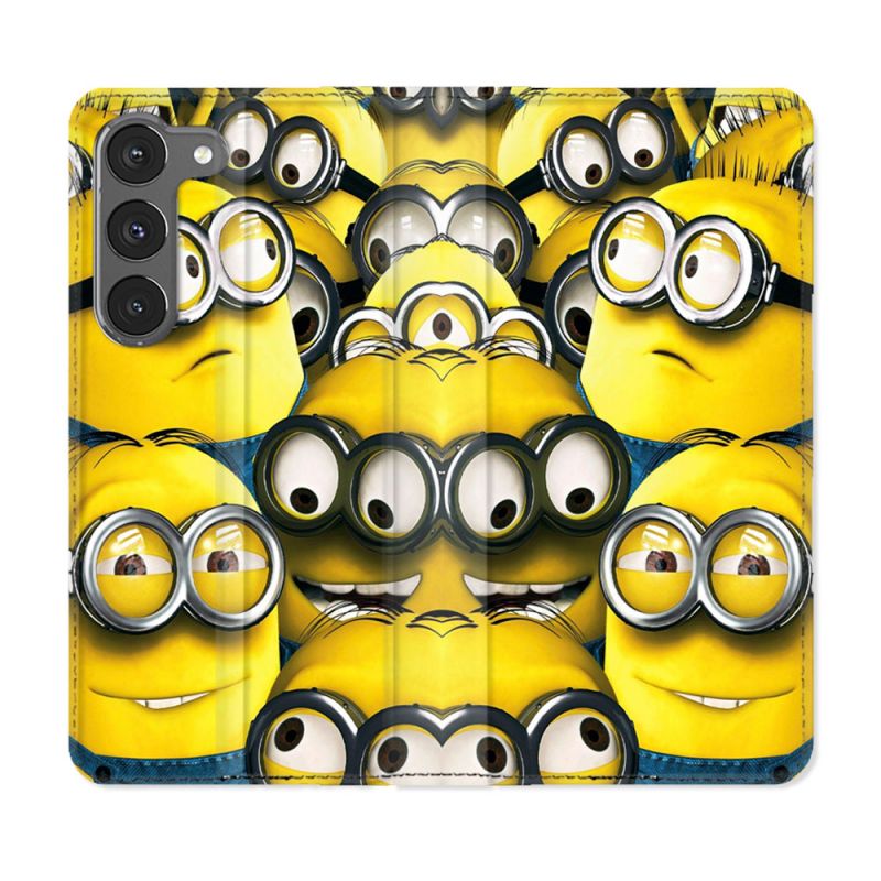 Housse Cuir Portefeuille Pour Samsung Galaxy A26 5G Minions Groupe