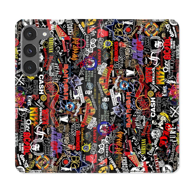 Housse Cuir Portefeuille Pour Samsung Galaxy A26 5G Musique Rock Groupe