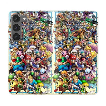 Housse Cuir Portefeuille Pour Samsung Galaxy A26 5G Nintendo