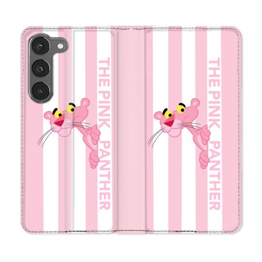 Housse Cuir Portefeuille Pour Samsung Galaxy A26 5G Panthere Rose