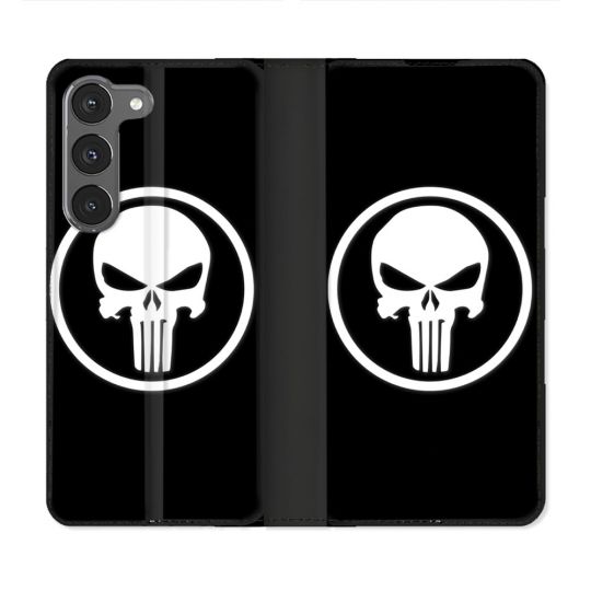 Housse Cuir Portefeuille Pour Samsung Galaxy A26 5G Punisher