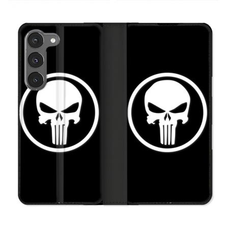Housse Cuir Portefeuille Pour Samsung Galaxy A26 5G Punisher