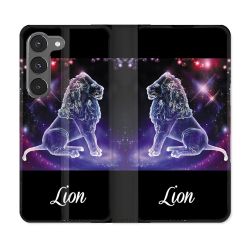 Housse Cuir Portefeuille Pour Samsung Galaxy A26 5G Signe Zodiaque 2 Lion
