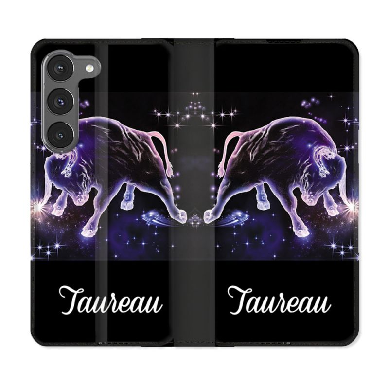 Housse Cuir Portefeuille Pour Samsung Galaxy A26 5G Signe Zodiaque 2 Taureau