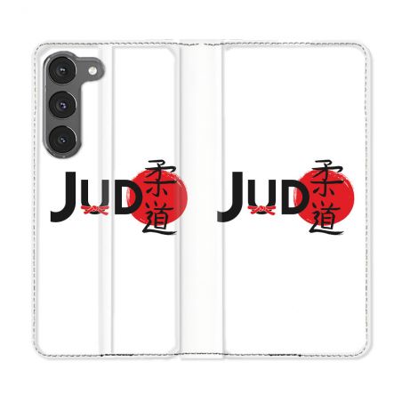 Housse Cuir Portefeuille Pour Samsung Galaxy A26 5G Sport Judo Logo