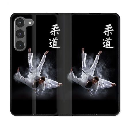 Housse Cuir Portefeuille Pour Samsung Galaxy A26 5G Sport Judo Noir