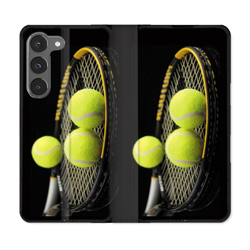 Housse Cuir Portefeuille Pour Samsung Galaxy A26 5G Sport Tennis Balls