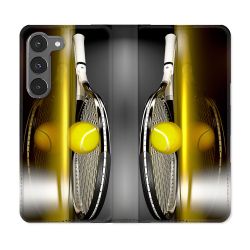 Housse Cuir Portefeuille Pour Samsung Galaxy A26 5G Sport Tennis Reflet