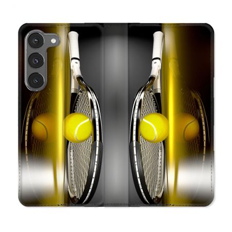 Housse Cuir Portefeuille Pour Samsung Galaxy A26 5G Sport Tennis Reflet