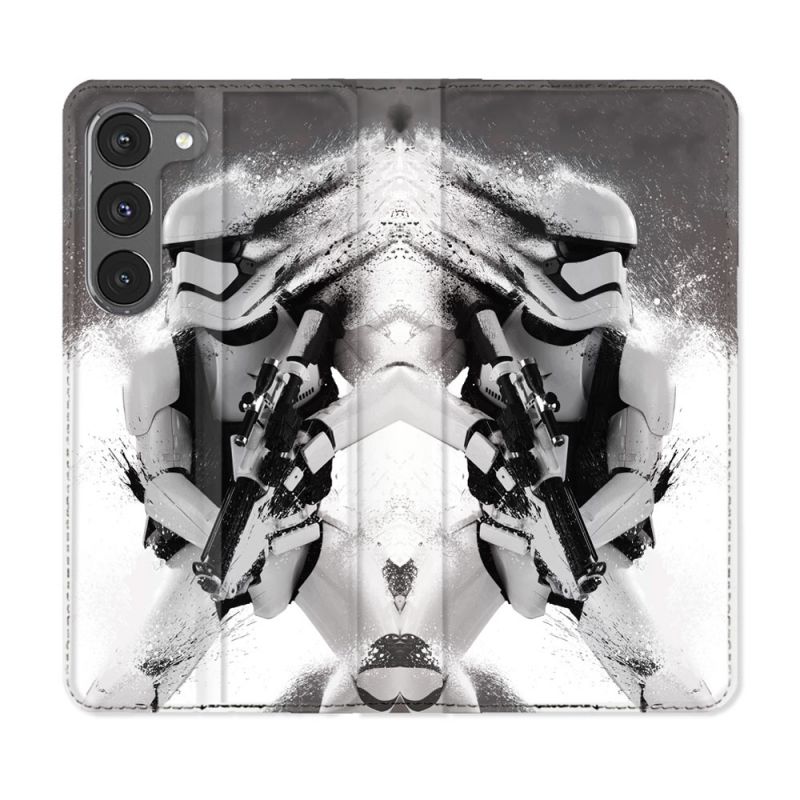 Housse Cuir Portefeuille Pour Samsung Galaxy A26 5G Star Wars - Trooper