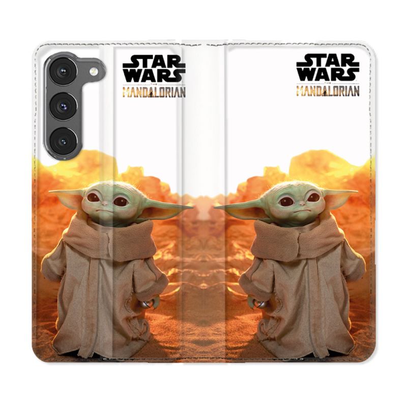 Housse Cuir Portefeuille Pour Samsung Galaxy A26 5G Star Wars - Yoda bebe soleil