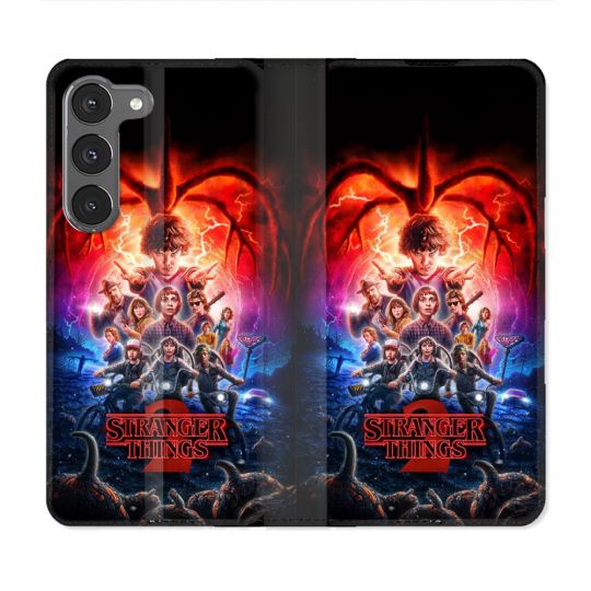 Housse Cuir Portefeuille Pour Samsung Galaxy A26 5G Stranger Things Affiche 2