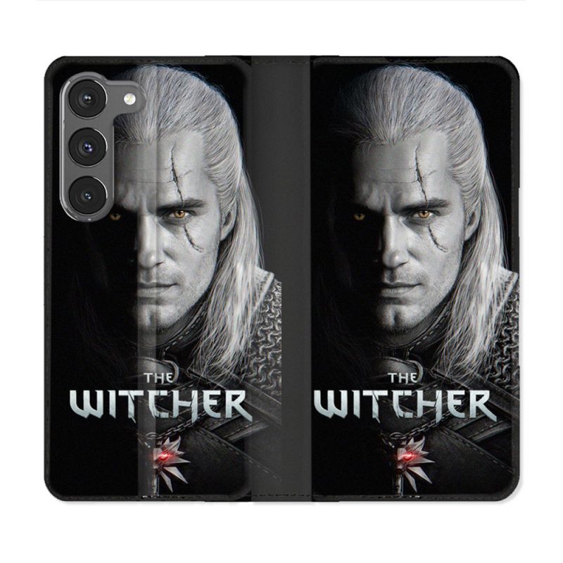 Housse Cuir Portefeuille Pour Samsung Galaxy A26 5G The Witcher Noir