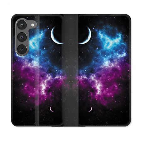 Housse Cuir Portefeuille Pour Samsung Galaxy A26 5G Univers Bleu Violet