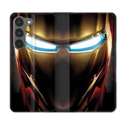 Housse Cuir Portefeuille Pour Samsung Galaxy A36 5G Iron Man Casque