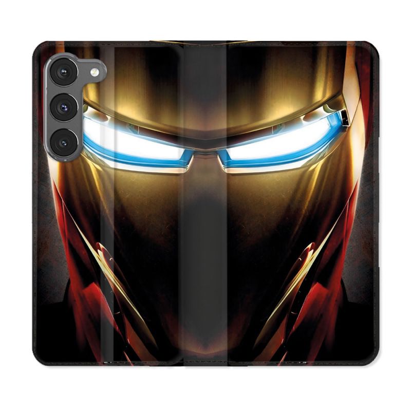Housse Cuir Portefeuille Pour Samsung Galaxy A36 5G Iron Man Casque