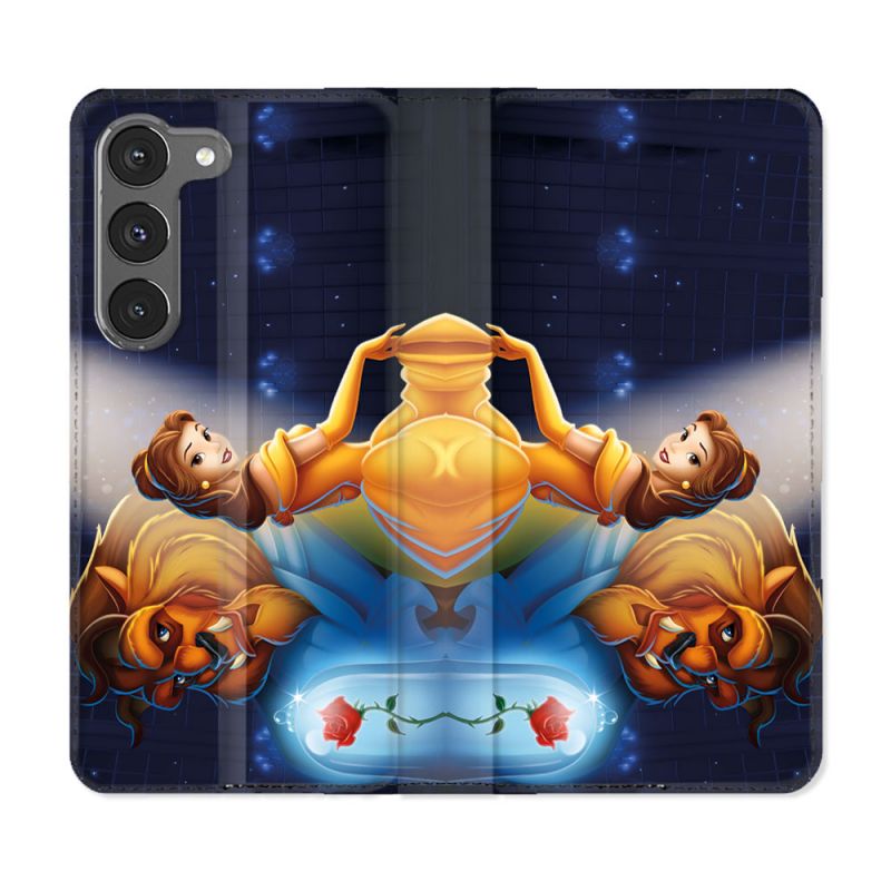 Housse Cuir Portefeuille Pour Samsung Galaxy A36 5G La Belle et La Bête