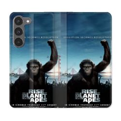 Housse Cuir Portefeuille Pour Samsung Galaxy A36 5G La Planete Des Singes