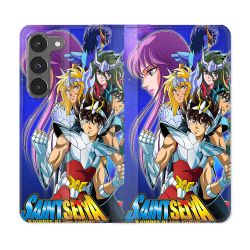 Housse Cuir Portefeuille Pour Samsung Galaxy A36 5G Les Chevaliers Du Zodiaque