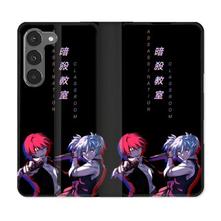 Housse Cuir Portefeuille Pour Samsung Galaxy A36 5G Manga Assassination Classroom Kuro Noir
