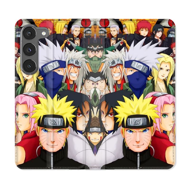 Housse Cuir Portefeuille Pour Samsung Galaxy A36 5G Manga Naruto Team