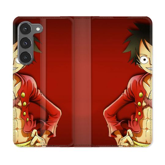 Housse Cuir Portefeuille Pour Samsung Galaxy A36 5G Manga One Piece Luffy