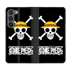 Housse Cuir Portefeuille Pour Samsung Galaxy A36 5G Manga One Piece Tete de Mort