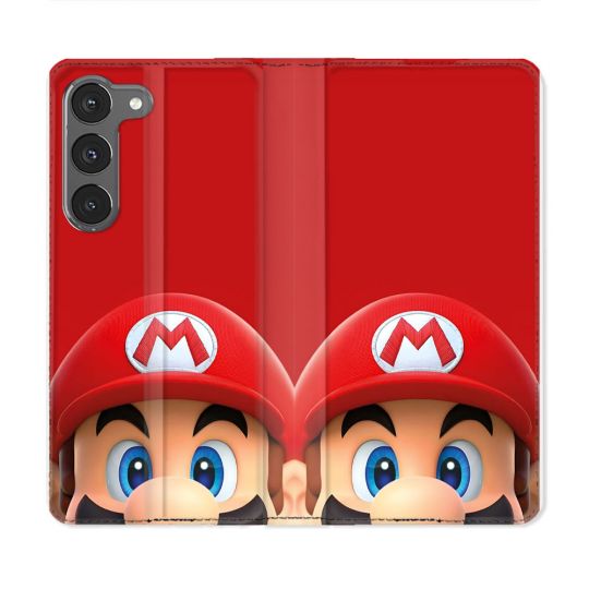 Housse Cuir Portefeuille Pour Samsung Galaxy A36 5G Mario Rouge