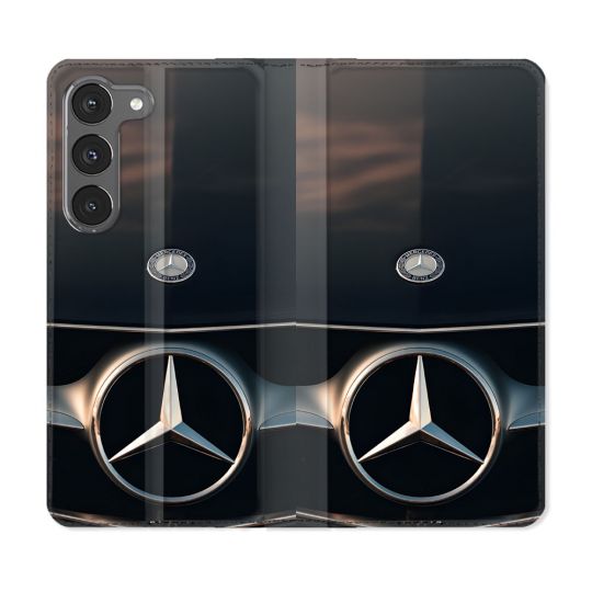 Housse Cuir Portefeuille Pour Samsung Galaxy A36 5G Mercedes Calendre
