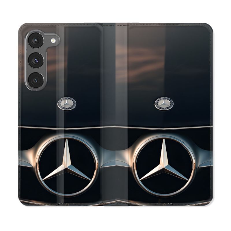 Housse Cuir Portefeuille Pour Samsung Galaxy A36 5G Mercedes Calendre