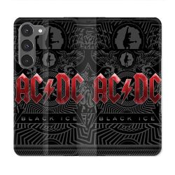 Housse Cuir Portefeuille Pour Samsung Galaxy A36 5G Musique Rock ACDC Rouge