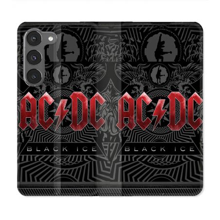 Housse Cuir Portefeuille Pour Samsung Galaxy A36 5G Musique Rock ACDC Rouge
