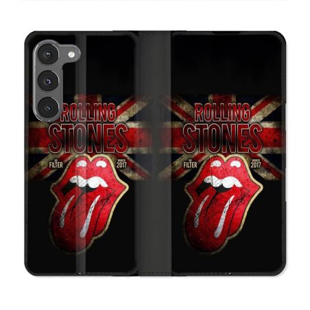 Housse Cuir Portefeuille Pour Samsung Galaxy A36 5G Musique Rolling Stones