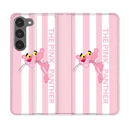 Housse Cuir Portefeuille Pour Samsung Galaxy A36 5G Panthere Rose