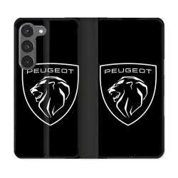 Housse Cuir Portefeuille Pour Samsung Galaxy A36 5G Peugeot