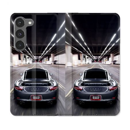 Housse Cuir Portefeuille Pour Samsung Galaxy A36 5G Porsche 911