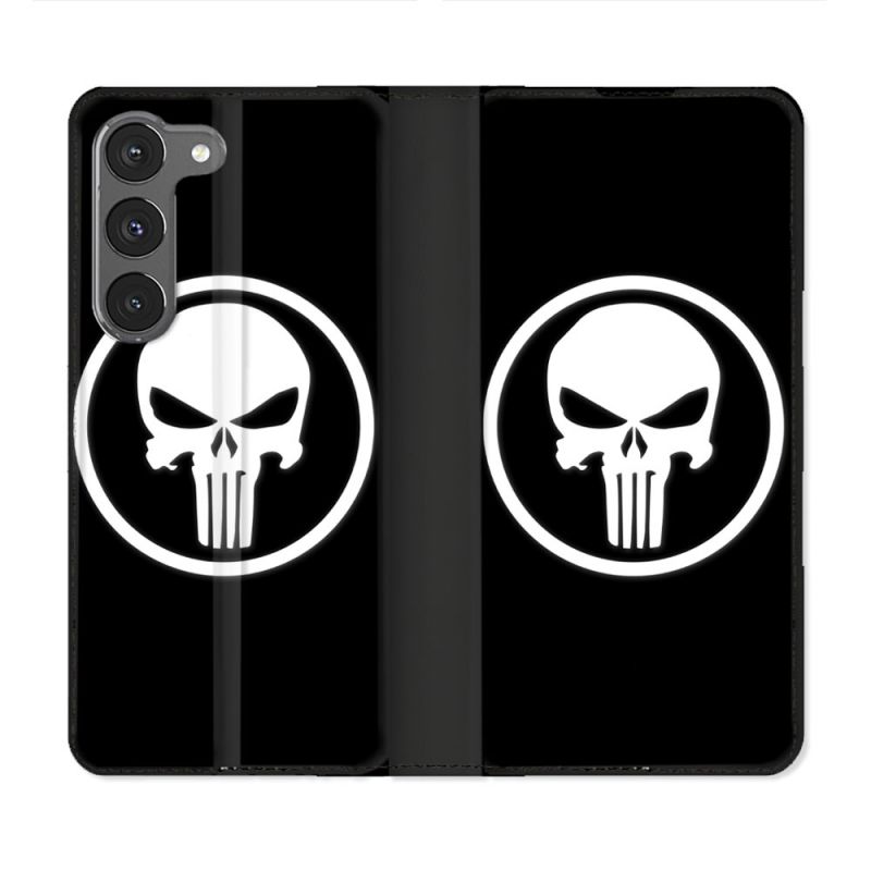 Housse Cuir Portefeuille Pour Samsung Galaxy A36 5G Punisher