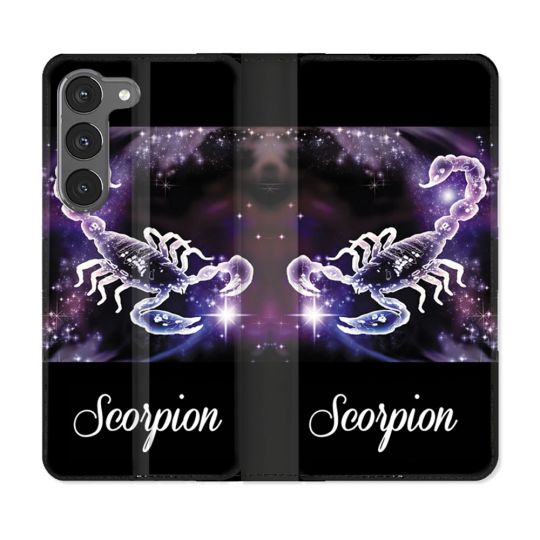 Housse Cuir Portefeuille Pour Samsung Galaxy A36 5G Signe Zodiaque 2 Scorpion