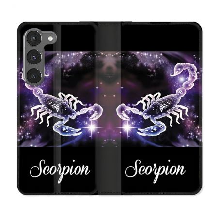 Housse Cuir Portefeuille Pour Samsung Galaxy A36 5G Signe Zodiaque 2 Scorpion