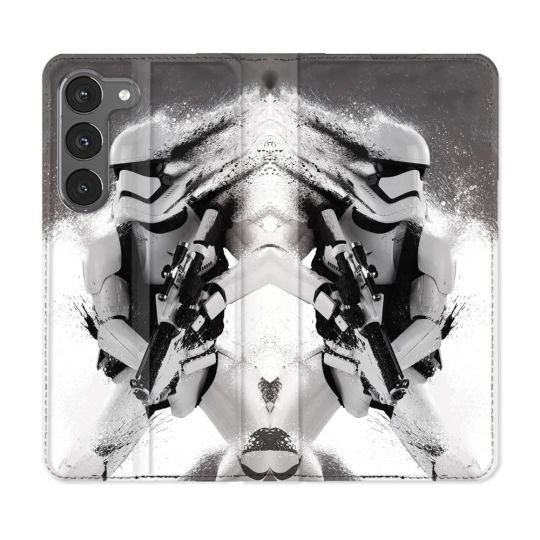 Housse Cuir Portefeuille Pour Samsung Galaxy A36 5G Star Wars - Trooper