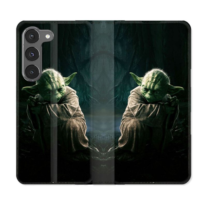 Housse Cuir Portefeuille Pour Samsung Galaxy A36 5G Star Wars - Yoda sombre