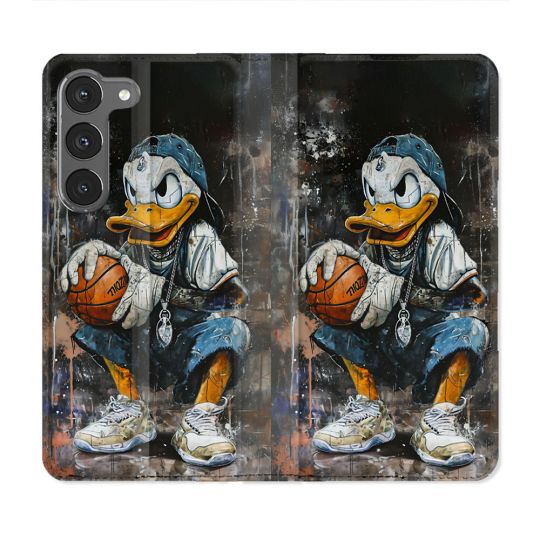 Housse Cuir Portefeuille Pour Samsung Galaxy A36 5G Street Art Donald Duck