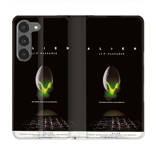 Housse Cuir Portefeuille Pour Samsung Galaxy A56 5G Alien Affiche