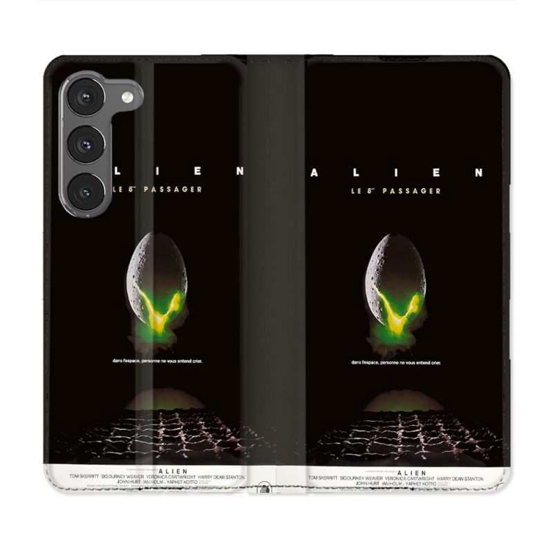 Housse Cuir Portefeuille Pour Samsung Galaxy A56 5G Alien Affiche