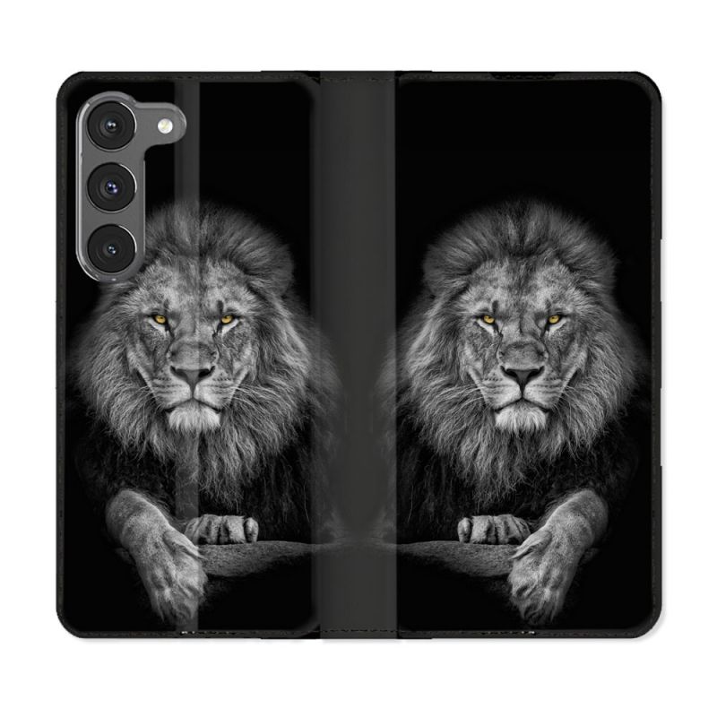 Housse Cuir Portefeuille Pour Samsung Galaxy A56 5G Animal Lion Majestueux