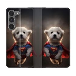 Housse Cuir Portefeuille Pour Samsung Galaxy A56 5G Animal Super Chien
